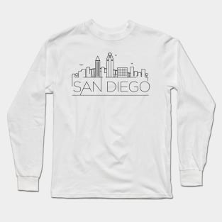 San Diego Minimal Skyline Long Sleeve T-Shirt